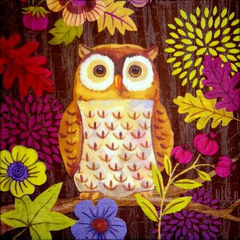 102 Owls - 3-ply (brown) - ppd - Jennifer Brinley / Levison